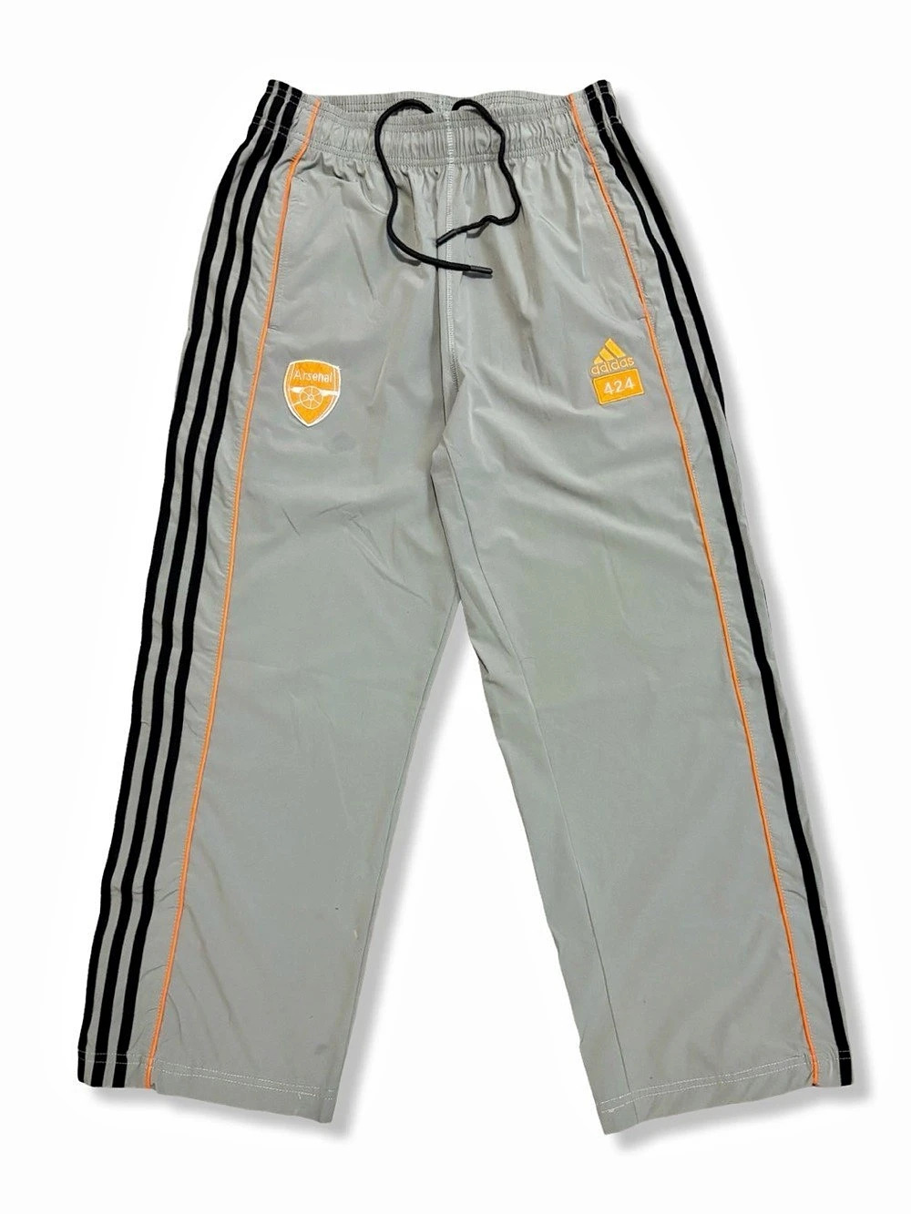 adidas x 424 Arsenal Training Track Pants Gray, Orange & Black Large